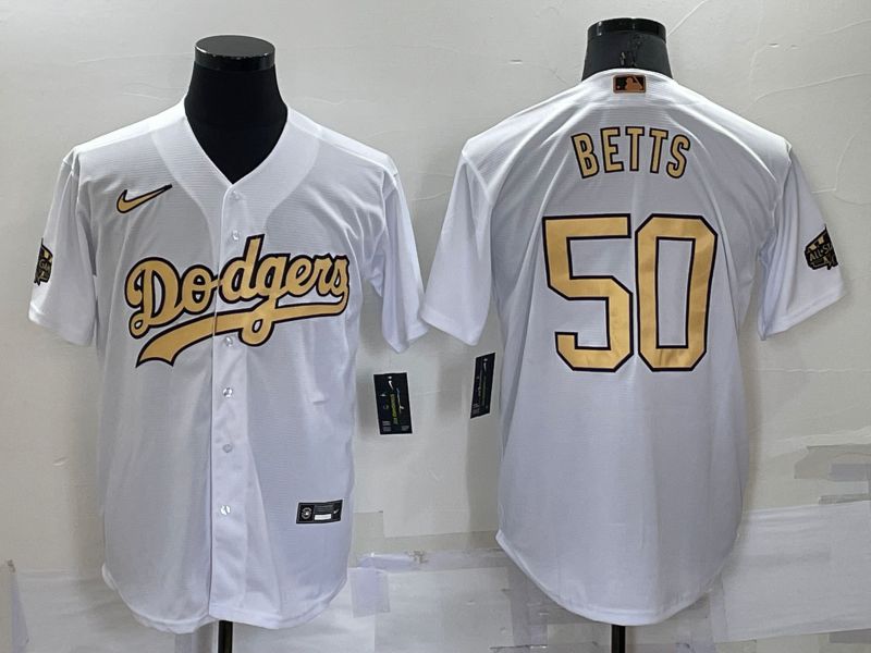 Men Los Angeles Dodgers 50 Betts White 2022 All Star Nike MLB Jersey